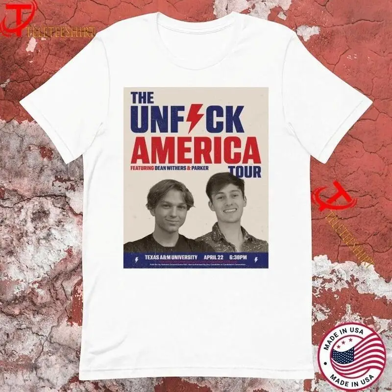

Dean Withers And Parker The Unfuck America Tour Texa T Shirt 2025 Size S 5XL
