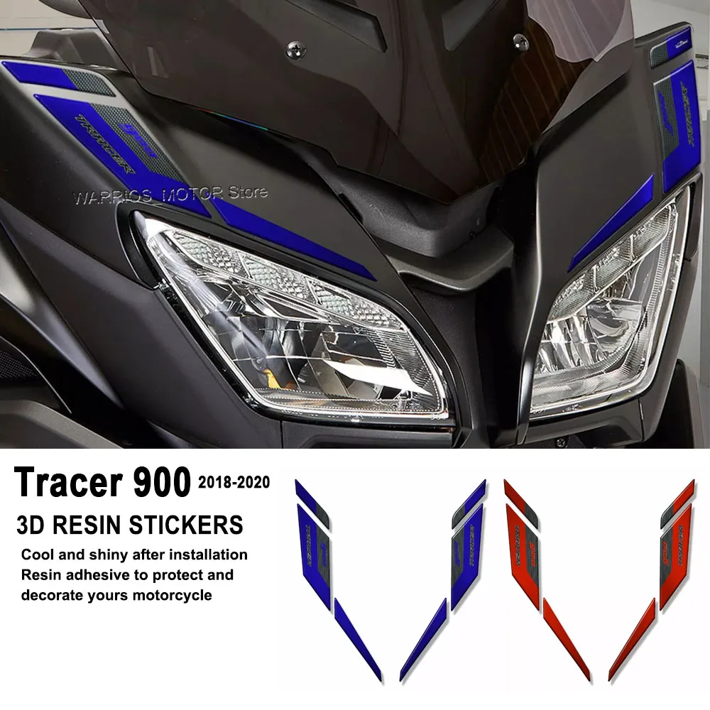 Motorcycle Front protection Stickers Waterproof Scratch-Resistant 3D Resin Protective Sticker For Yamaha Tracer 900 2018-2020