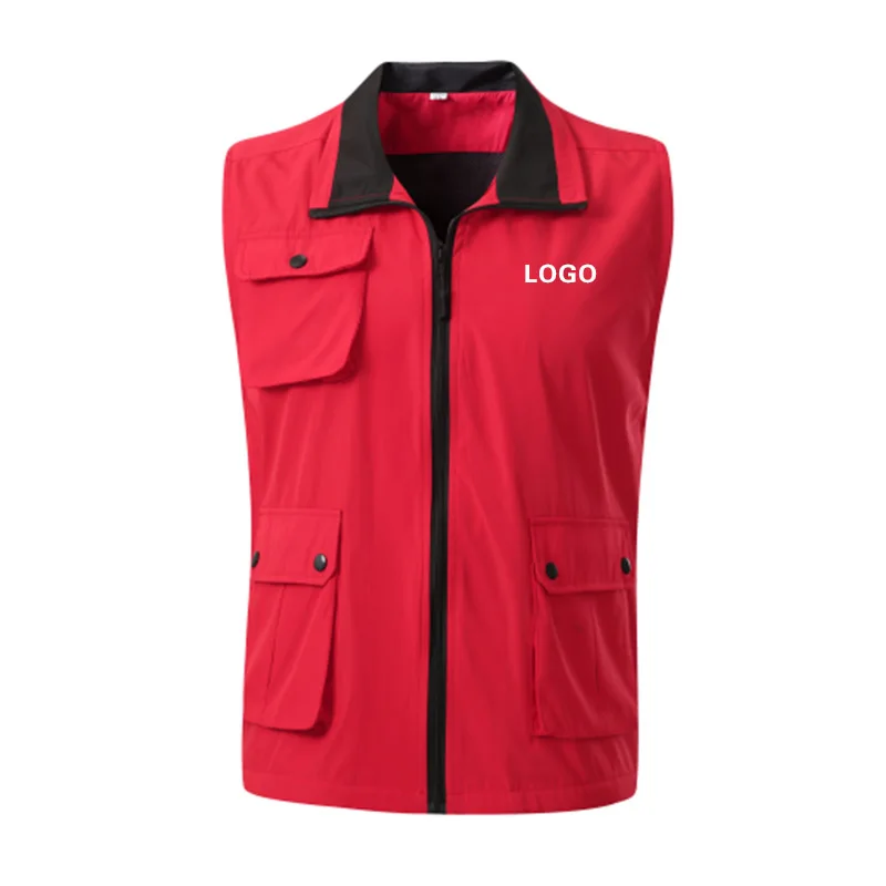 Homens ao ar livre Multi Bolso Vest Tactical Webbed Engrenagem Casaco Fotógrafo Colete Trabalhadores Eletricista Soldador Car Repair Angle Jacke