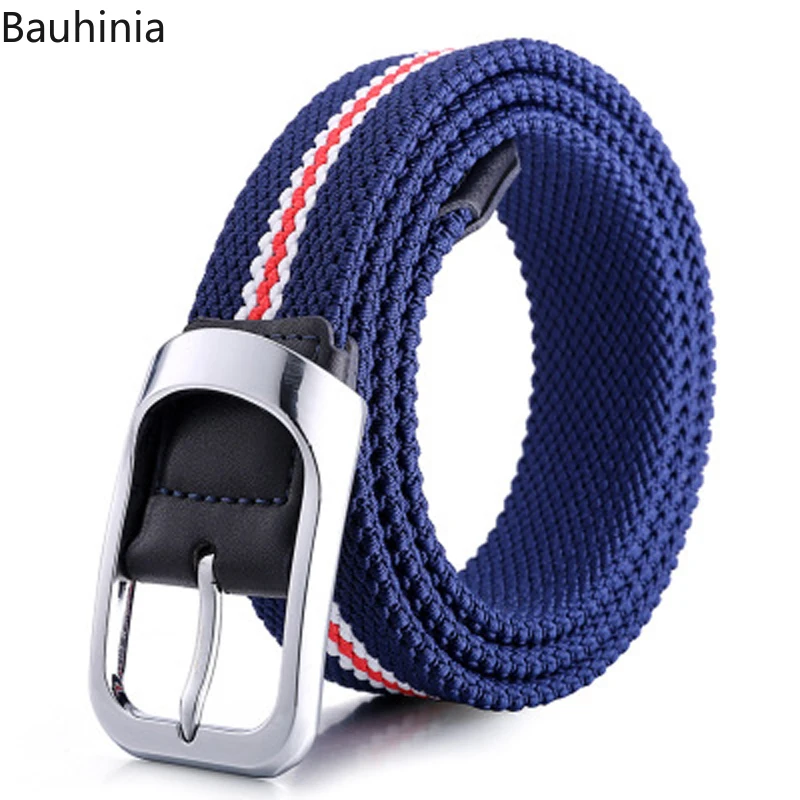 All-Match Casual Knitted Pin Buckle Belt Woven Men\'s And Women\'s Braided Stretch Belts High Quality leather belt  waist belt