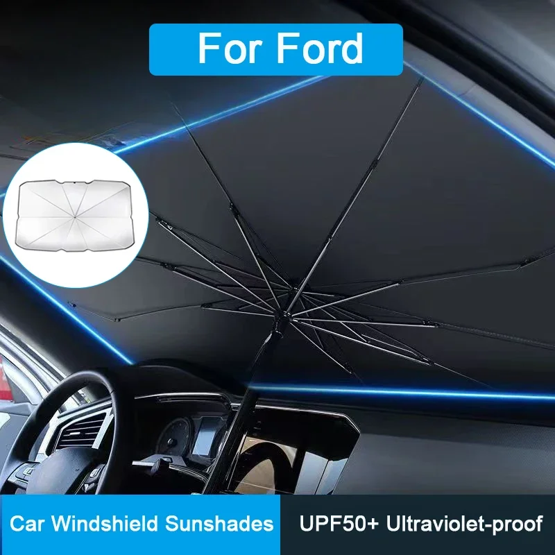 

Для Ford Focus 2 3 F150 Ecosport C-Max S-Max Ka Mondeo Kuga Galaxy Fiesta Eage Солнцезащитные козырьки на лобовое стекло автомобиля Зонт с затенением спереди