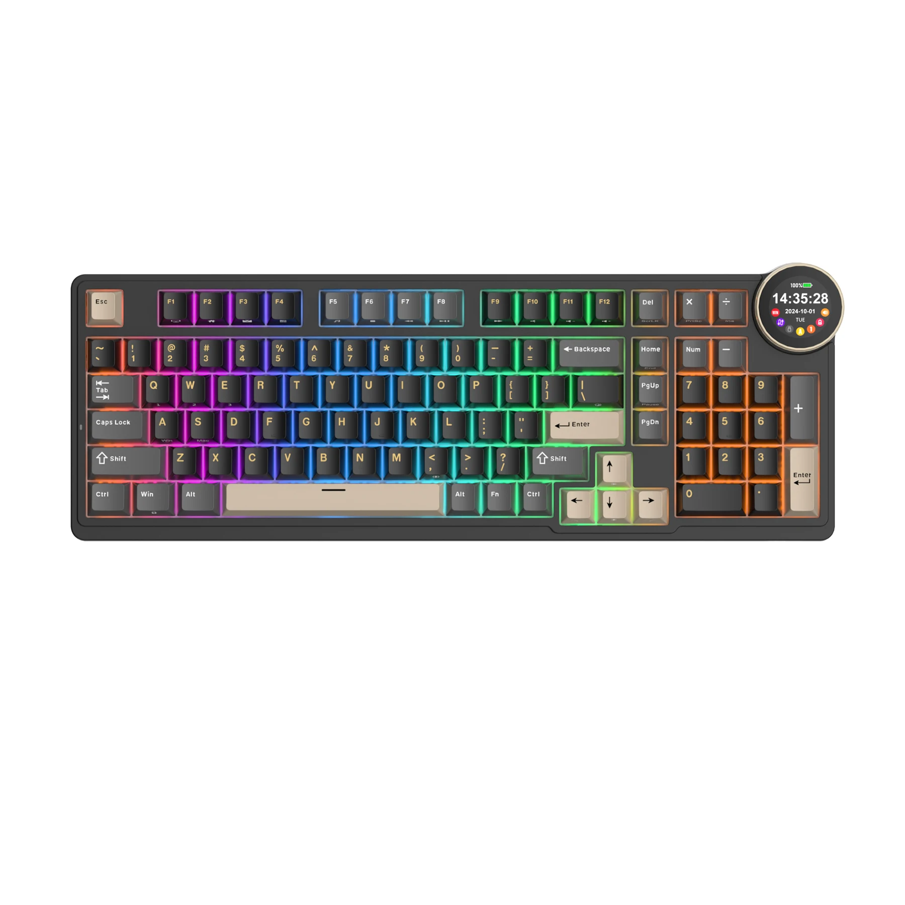 ROYAL KLUDGE RK N99 ワイヤレスメカニカルキーボード 96% RGBバック