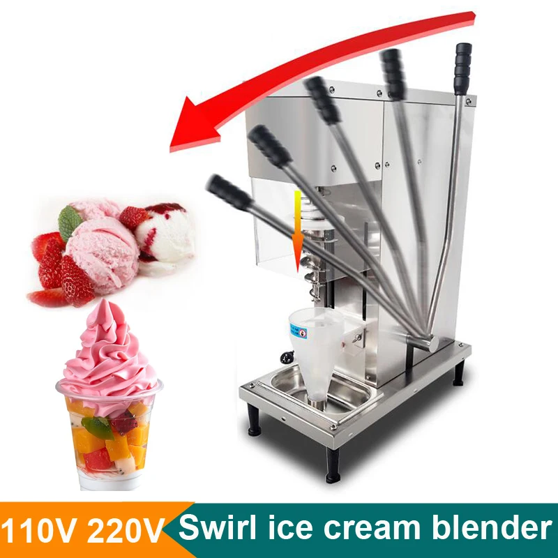 110V 220W Swirl Freeze owoce jogurt mikser do lodów Blender prawdziwe maszyna do lodów owoce lody mieszalnik maszyna Auto Wash