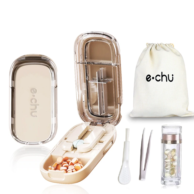 

Sharp Pill Cutter Half Storage Compartment Box Splitter Divide Medicine Organizer Drug Slicer Medicine Tablet Storage Container