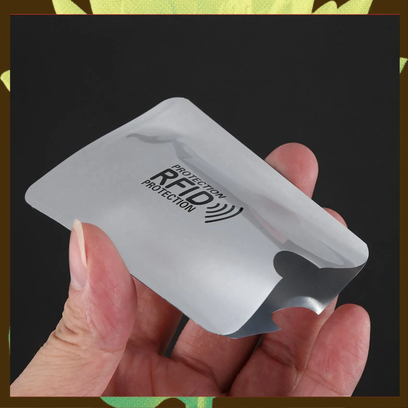 

20 шт., алюминиевая фольга, защита от размагничивания, RFID-экранирующая сумка, NFC, противоугонная щетка для кредитных карт, защита для удостоверения личности-[Y03A]