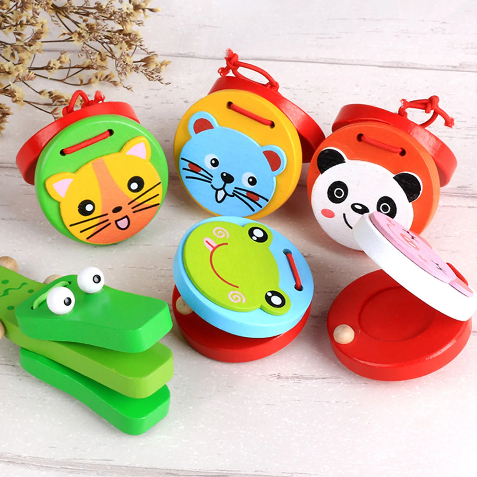 Children Finger Castanet Wooden Castanet Musical Instrument Rhythm Educational  for Kids Finger Castanet Kids Finger Castanet