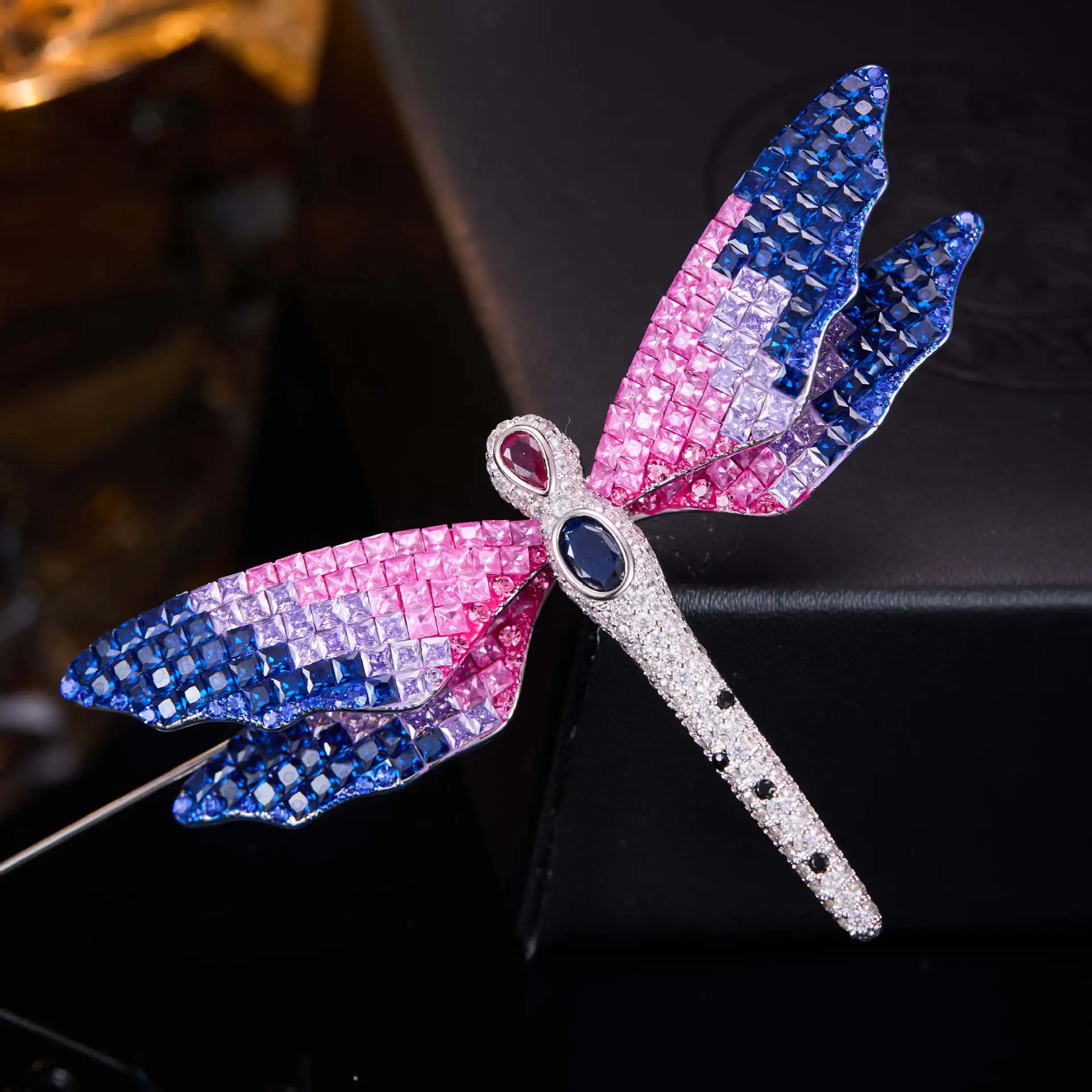 2026-sweet-pink-and-blue-gradual-change-dragonfly-brooch-exquisite-insect-pin-high-sense-corsage-dress-versatile-luxury-jewelry