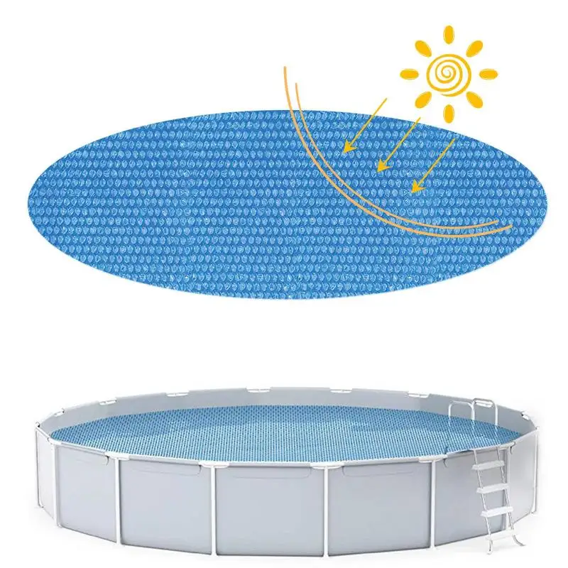 

4/5/6/8/10ft Swimming Pool Solar Cover Heat Insulation Film Round Above Ground Pool Dustproof Protector Cover Thermal Blanket