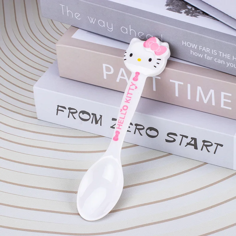 New Kitty Tableware Kuromi Cartoon Cute Creative Kawaii Children\'s Tableware Soup Spoon Girl and Boy for Gifts