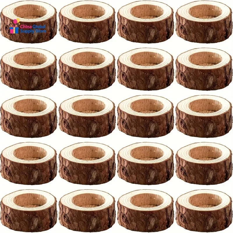 20pc Wood Candle Holder Aromatherapy Tealight Cup Table Decor Festivals Diwali Weddings Antique Miniature Votive Tealight Holder