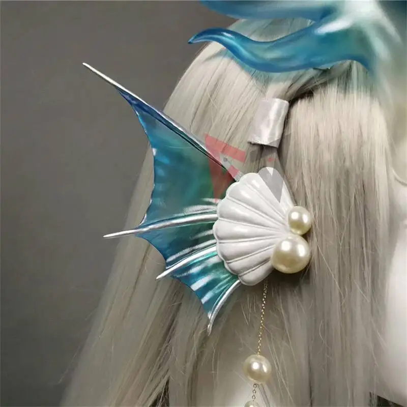 新しい名誉の王コスプレプロップxishiドラゴンホーンマーメイドイヤリング小道具カスタムメイド