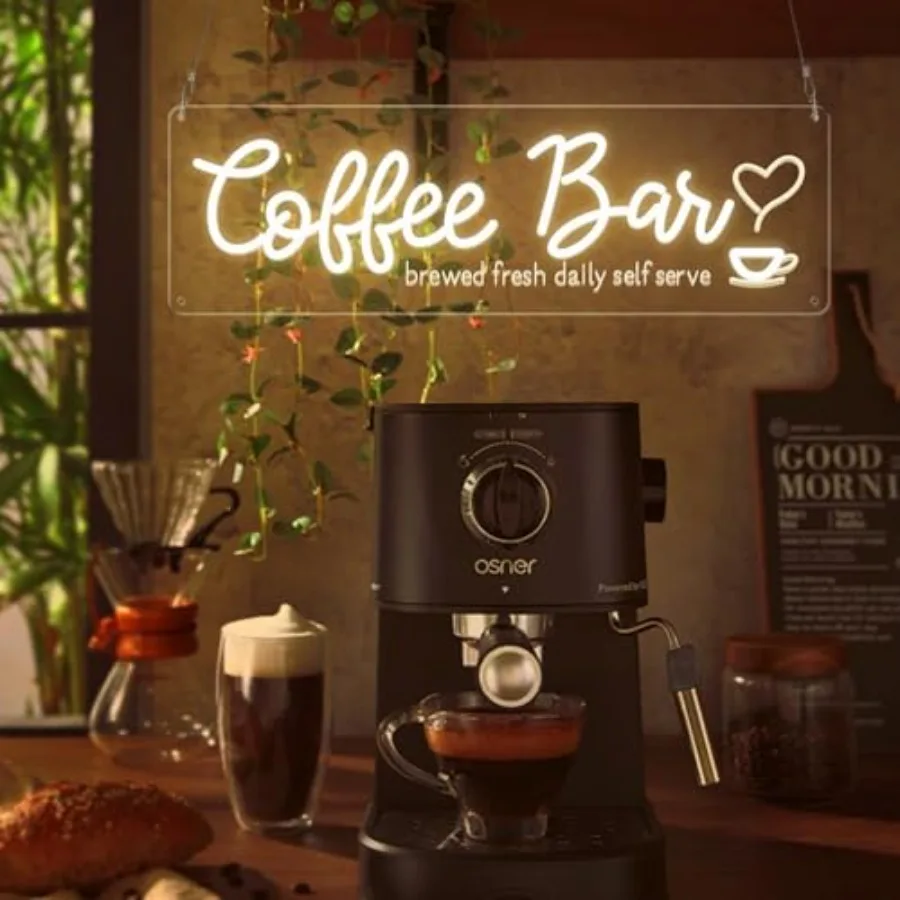 Coffee Bar Neon Sign with Timer Remote Dimmer, LED Coffee Light for Cafe Shop Station Home Kitchen Bar Cart Event Area Party Gi