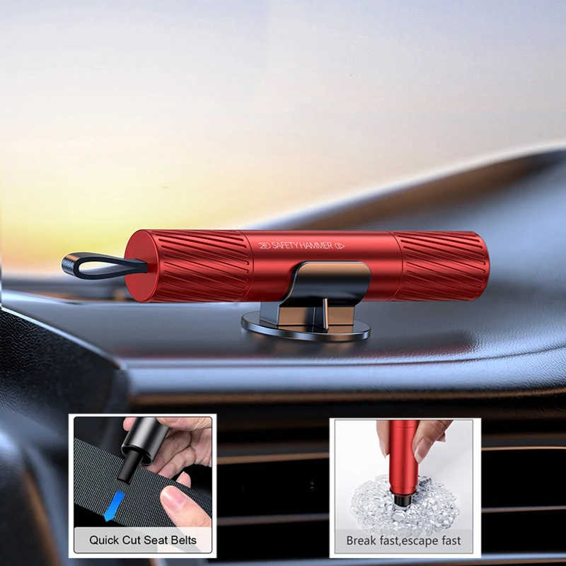 Car Window Glass Breaker Hammer Seatbelt Cutter Emergency Tungsten Steel Tip Tool for Auto Rescue Safe Hammer Break Hammer