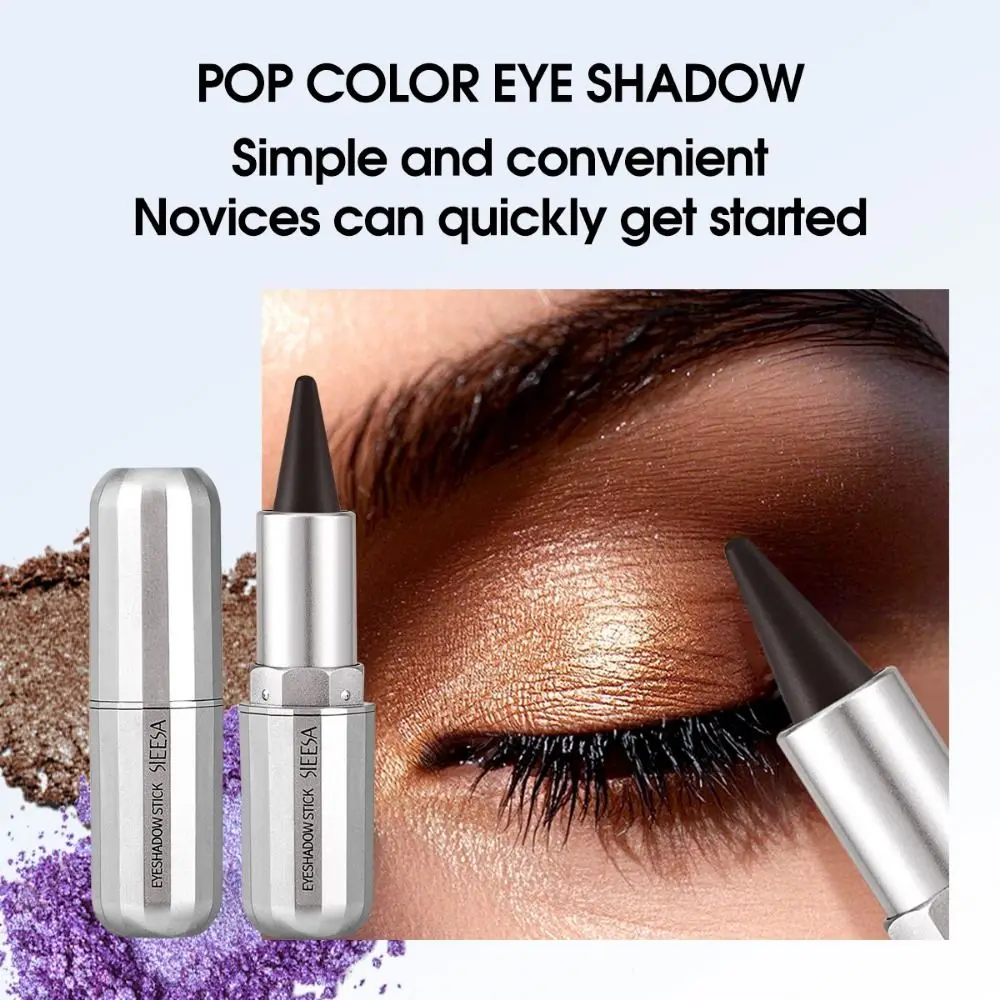 

3 Colors Long Lasting Eye Shadow Stick Waterproof Shimmer Glitter Eyeshadow Pencil Tapered High Pigmented Highligter Cosmetics