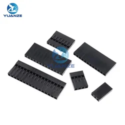 50PCS Single row dupont header connector 2.54MM pitch male female JUMPER cable wire plug Housing 1P/2P/3P/4P/5P/6P/7P/8P/9P/10P