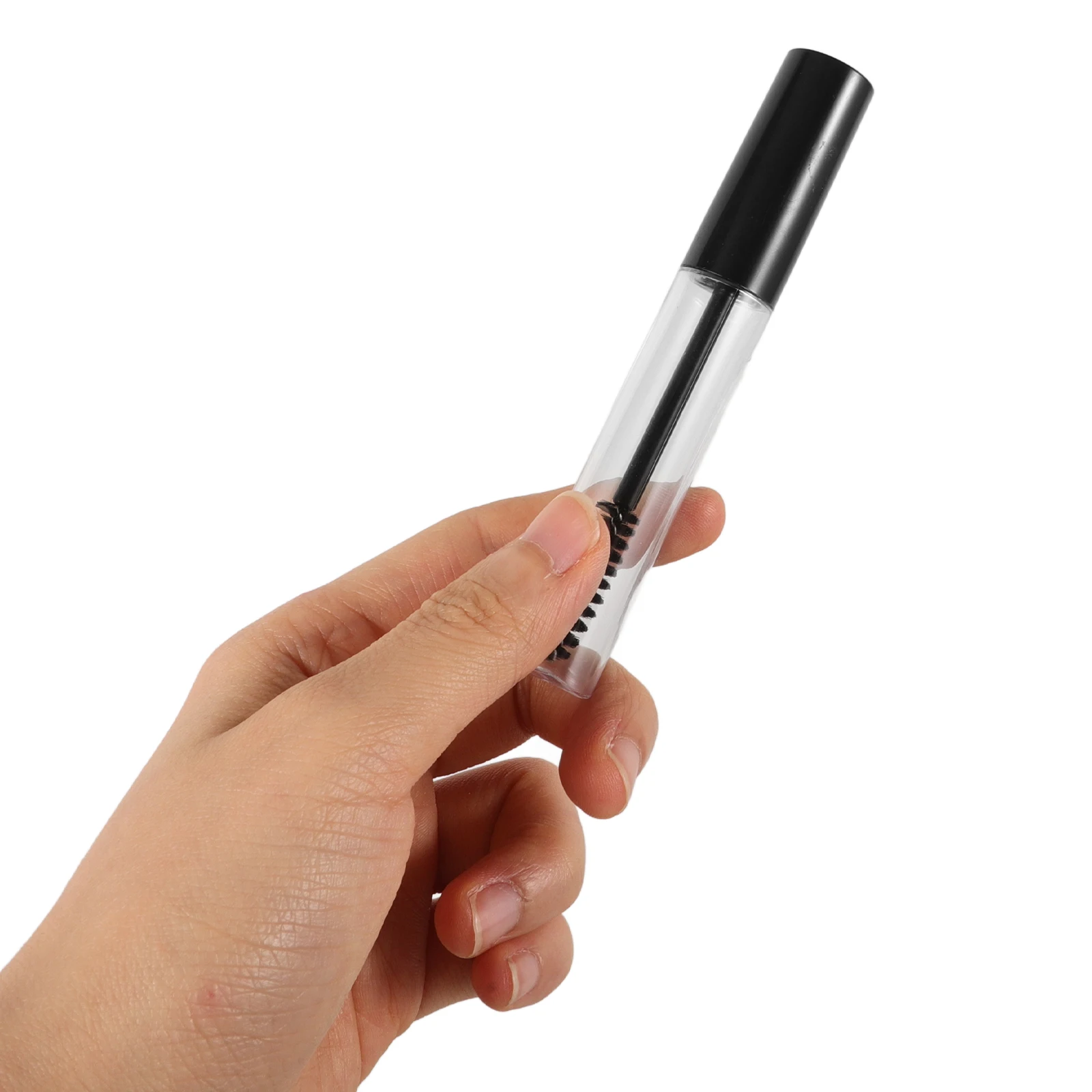 

6pcs Empty Bottle Tube with Brush Mascara Tube Container Eyelash Cream Container Black Portable Makeup