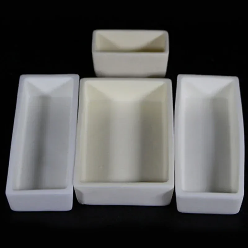 99% Alumina Crucible / 80*10*10 / Boat / Corundum Crucible Ceramic Boat Rectangular Trapezium Crucible Trays For Tube Furnaces