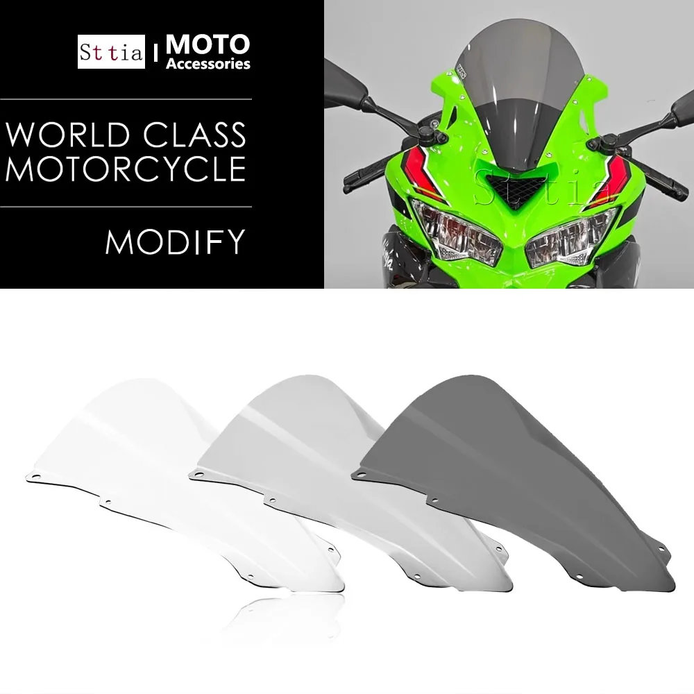 

For Kawasaki Ninja ZX-25R 2021-2024 ZX-4RR ZX4RR ZX-4R ZX4R 2023 2024 2025 Motorcycle Heightening Raised Windshield WindScreen