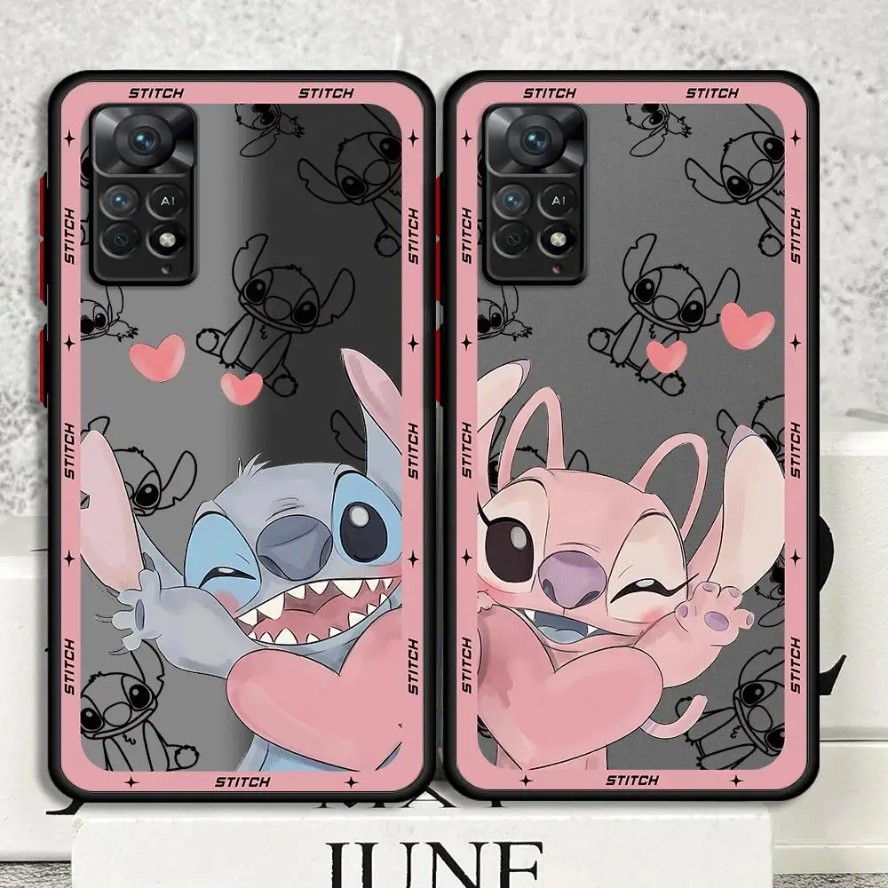 Disney Stitch LOVE Phone Case for Xiaomi Redmi 9A 9 9C 9T 10 10C 12C 12 4G 12 5G K40 Pro A1 A2 Cover