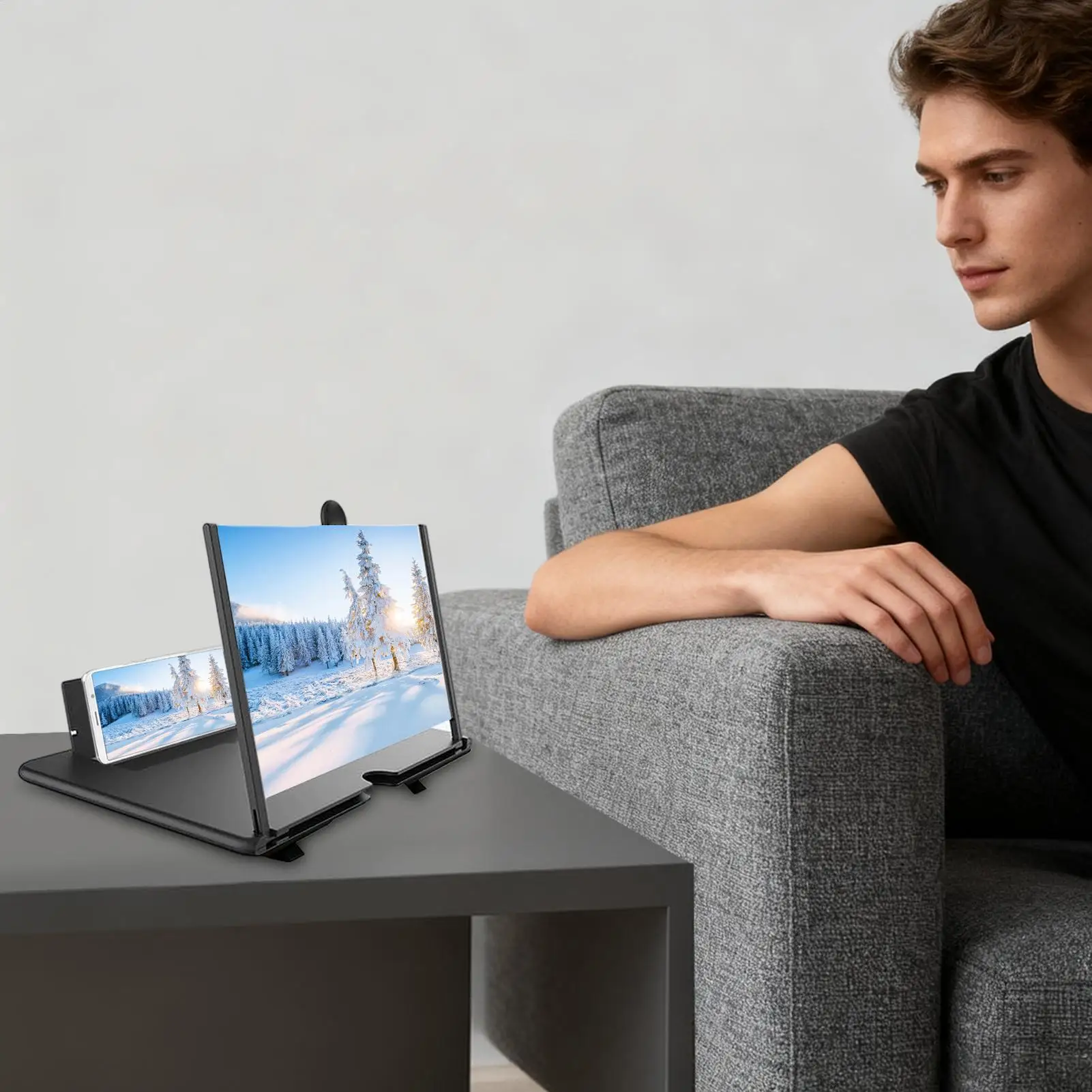 Cell Phone Screen Amplifier Ultra-HD Screen Magnifier for Easy TV Viewing Orientation Full-Screen Mobile Phone Magnification
