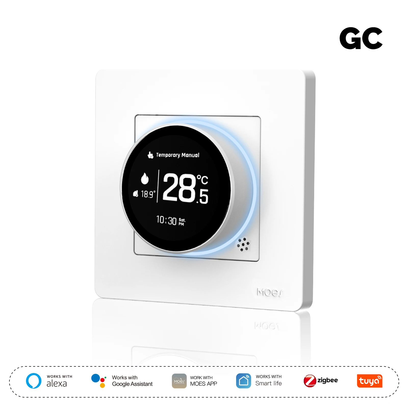 MOES Tuya ZigBee slimme knopthermostaat Star Ring-serie temperatuurregelaar waterkoker elektrische verwarming met Alexa Google