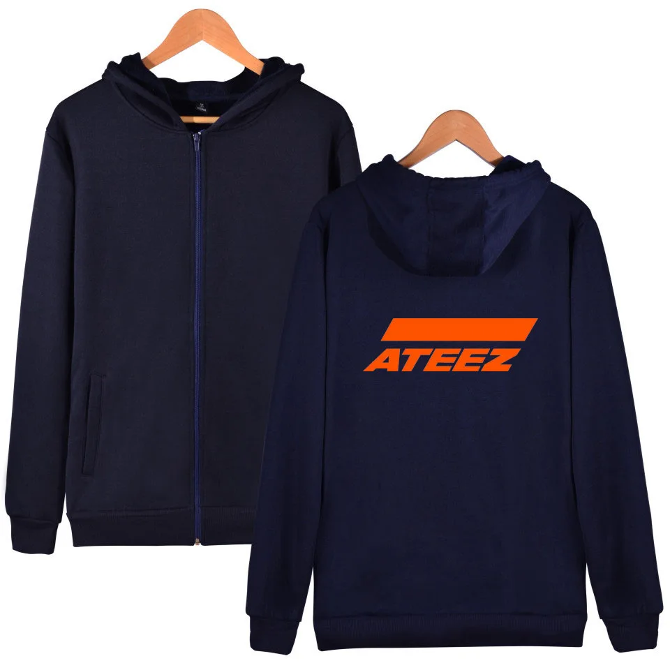 Kpop ateez Album Reiß verschluss Frauen/Männer Hoodies Sweatshirts Streetwear Hip Hop Langarm Kapuze Reiß verschluss Jacke Mantel K-POP Kleidung