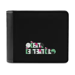 Off The Hook Logo Leather Wallet Men's Wallet Diy Personalized Purse Father'S Day Gift Splatoon Wii U Splatoon 2 Switch Pearl