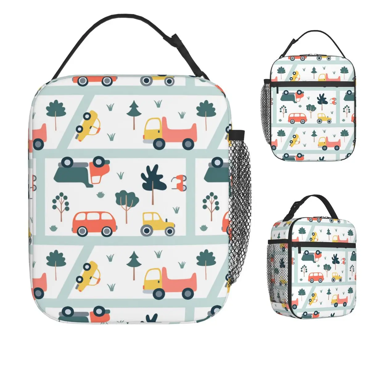 الكرتون جرافة حفارة سيارة مطافئ حقيبة الغداء للكبار علب الاغذية الترفيه الشاطئ حقيبة للحفاظ على البرودة المحمولة مقاوم للماء حقائب اليد #1