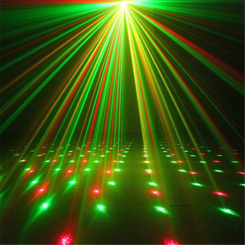 Mini lampe de budgétaire de météore de laser de musique de faisceau vert rouge, lumières de ciel clignotantes pour DJ, KTV, maison, spectacle de Noël, fête, éclairage d'étoile de scène