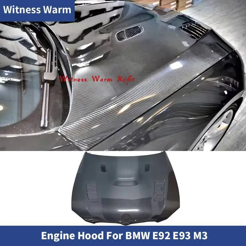 Capot moteur en fibre de carbone avec évents, capot moteur non peint, BMW E90, BMW E92, BMW E93, BMW M3, série 3 05-12 Frp
