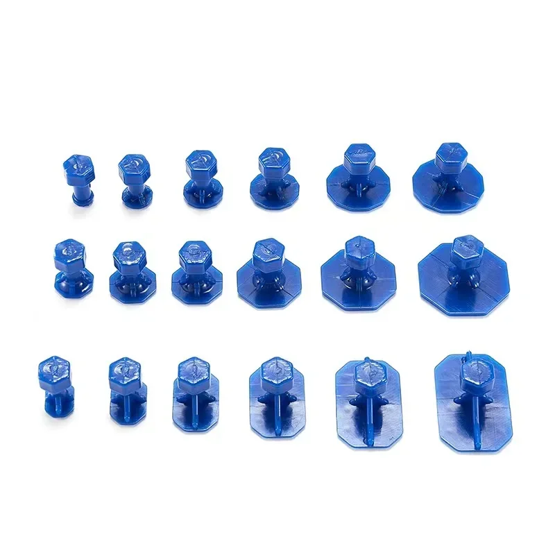 19pcs/set Universal Car Dent Puller Plastic Suction Cup For Pulling Vehicle Remove Dents Tabs Sheet Metal Repair Tool Kit Hammer