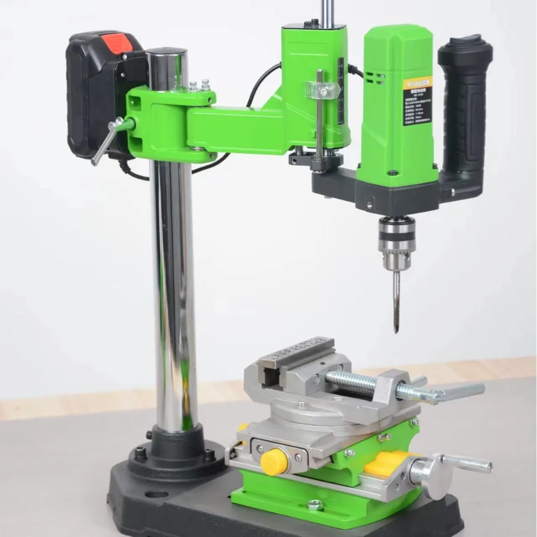 Charging Mini Bench Drill Tapping Machine Swing Arm Drilling Machine Small Bench Drill DIY Tools Hardware Tools Electric Drill