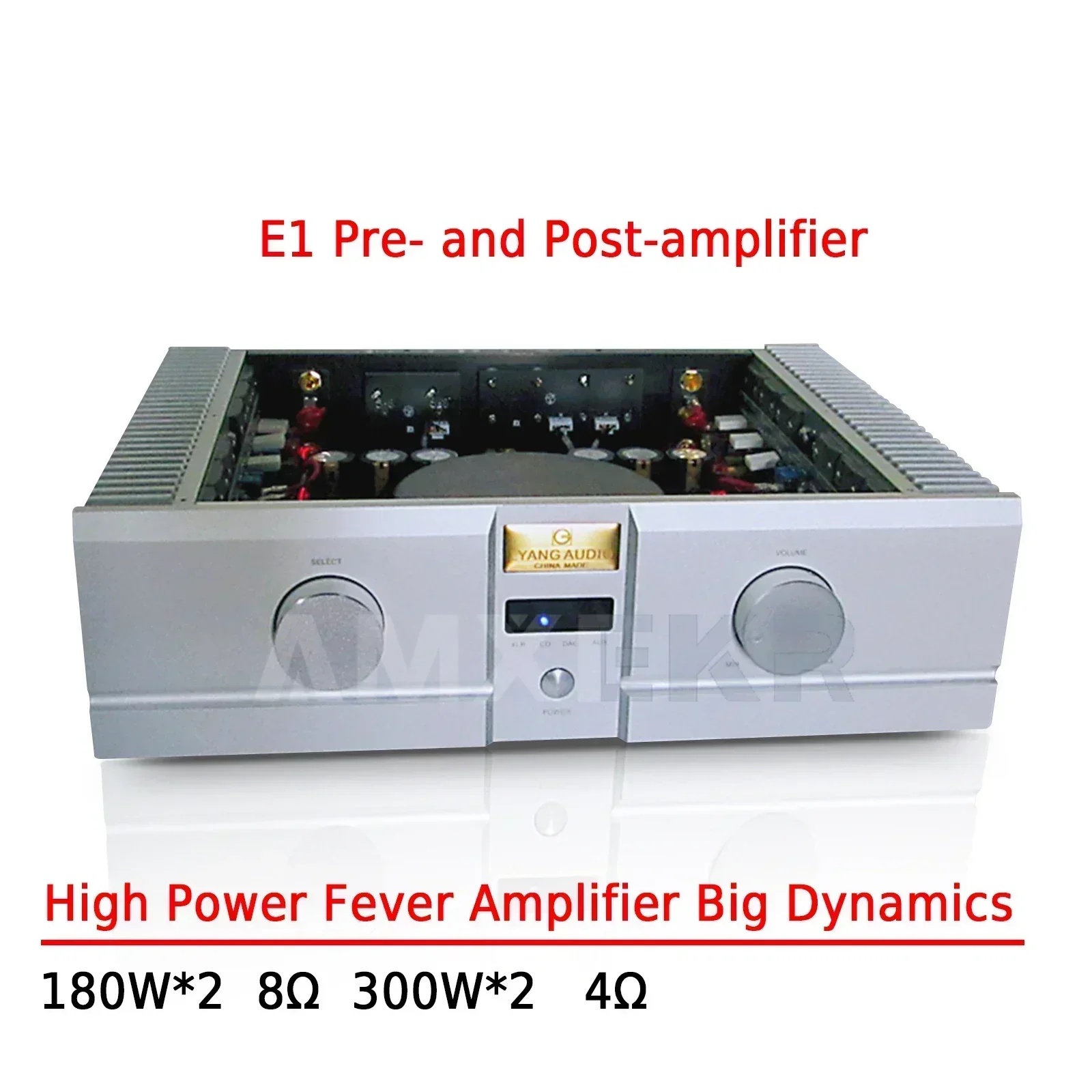 AMXEKR E1 High-Power Home HiFi Amplifier Combined Front and Rear Stage High Dynamic Range Audio AmplifierOptional remote control