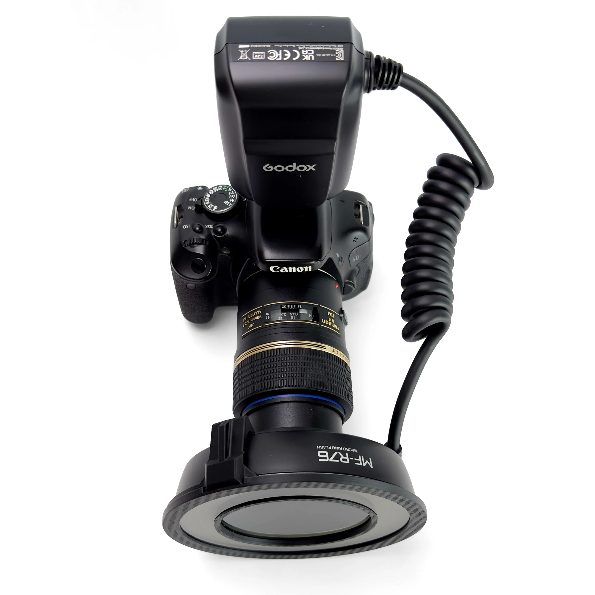 Kamera-Zahnfotografie – kein Reflexions-Kreuzpolarisationsset für Godox MF-R76-Blitze. Ring blinkt intraorale Fotografie – Detail 7