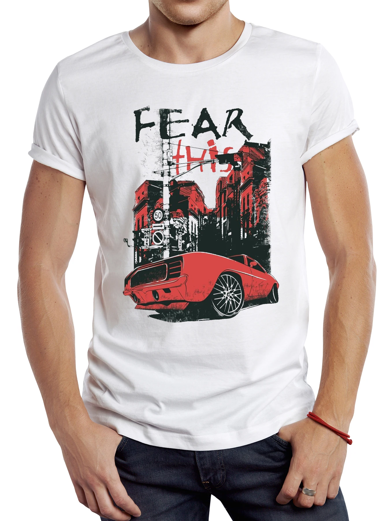 

FPACE Vintage Car Men T Shirt Casual Male Tops Hipster Retro Cars Street Printed Tee