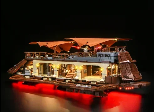 MOC 75397 배틀 자바 세일 바지선 모델 빌딩 블록 퍼즐 벽돌 DIY 조립 장난감 성인 어린이 크리스마스 선물