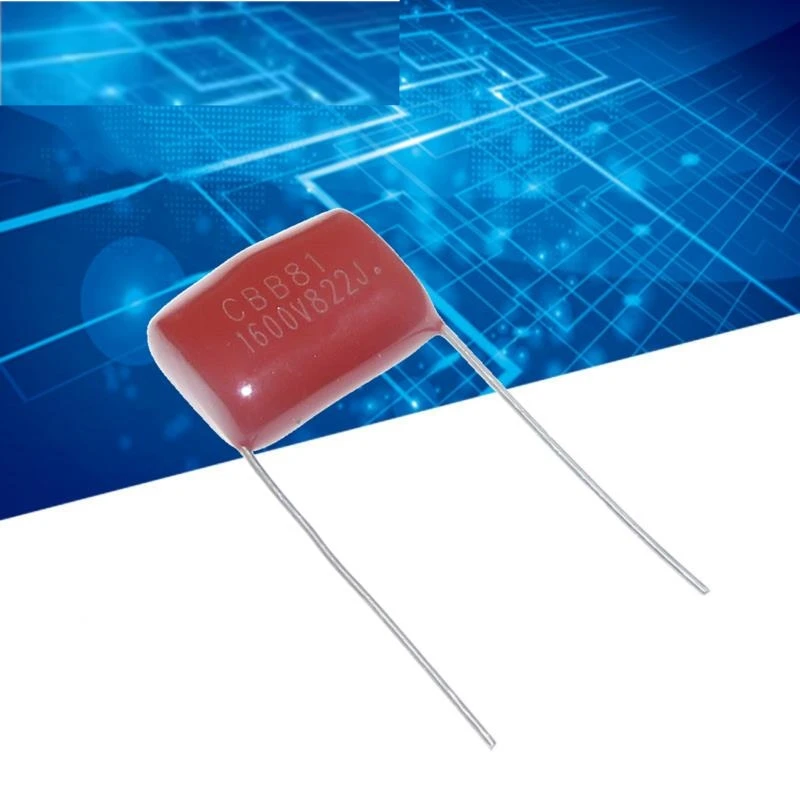 10pcs  CBB capacitor 822 1600V 822J 1.6KV 8200pF 8.2nF P15 CBB81 Metallized Polypropylene Film Capacitor