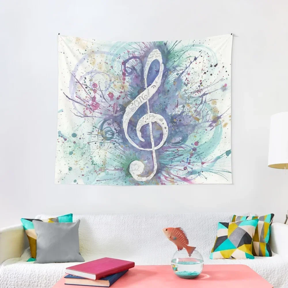 

Treble Clef Splash Tapestry Korean Room Decor Nordic Home Decor Wall Decorations Wall Hanging Decor Tapestry
