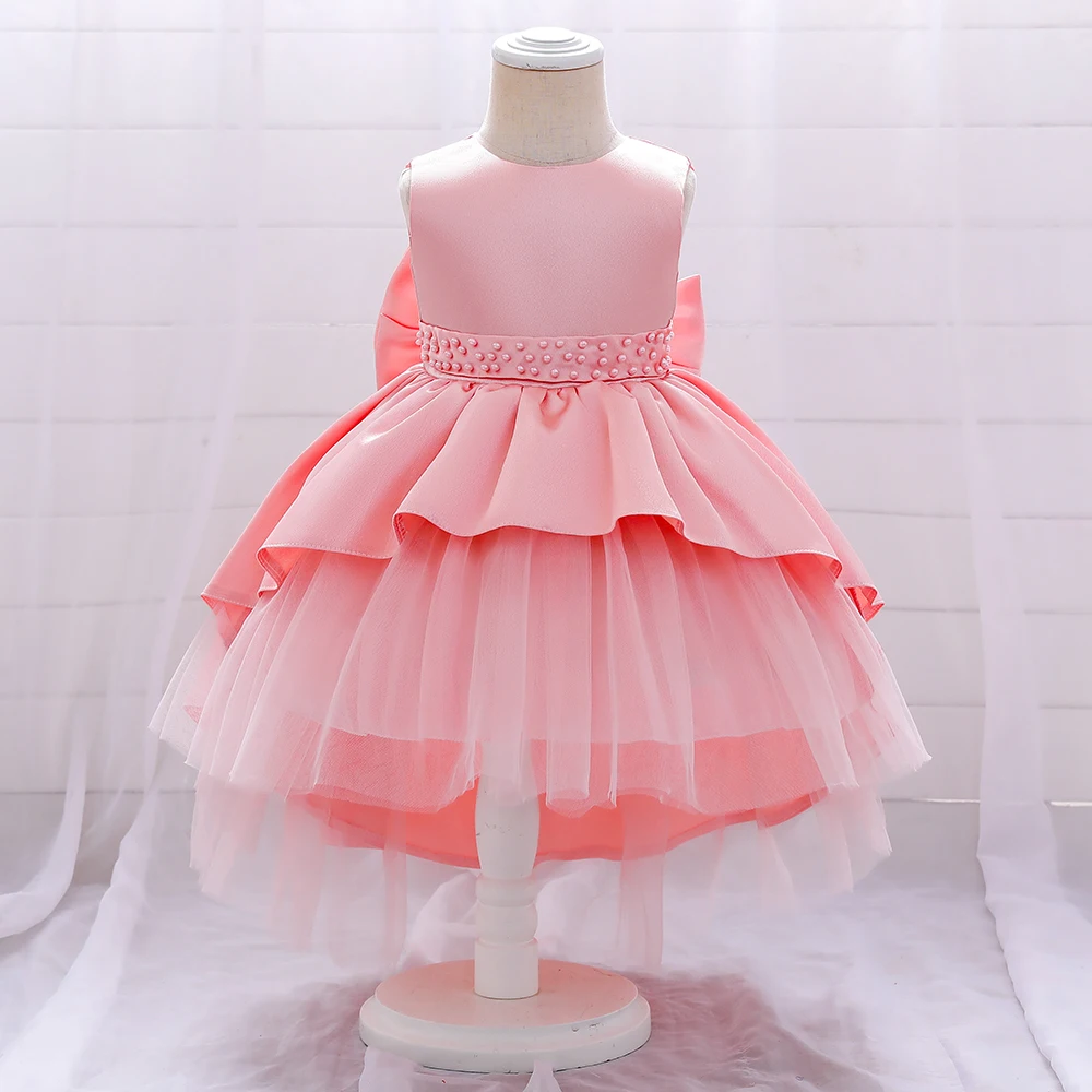 Big Bow Baby Girls Party Dress Christmas Costume Toddler 1st Birthday Wedding Princess Girl Dress Bridemaid Kids Clothes Vestido