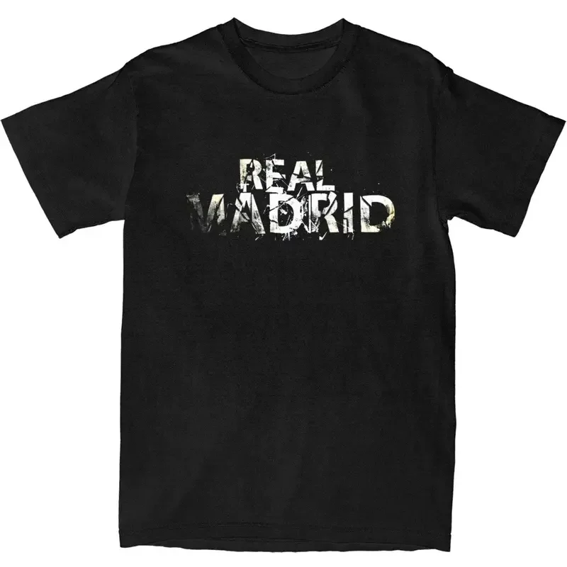 Mann T-Shirt echte Madrid T-Shirts Harajuku Top Team Sommer T-Shirt Vintage lässige Baumwoll kleidung plus Größe 6xl