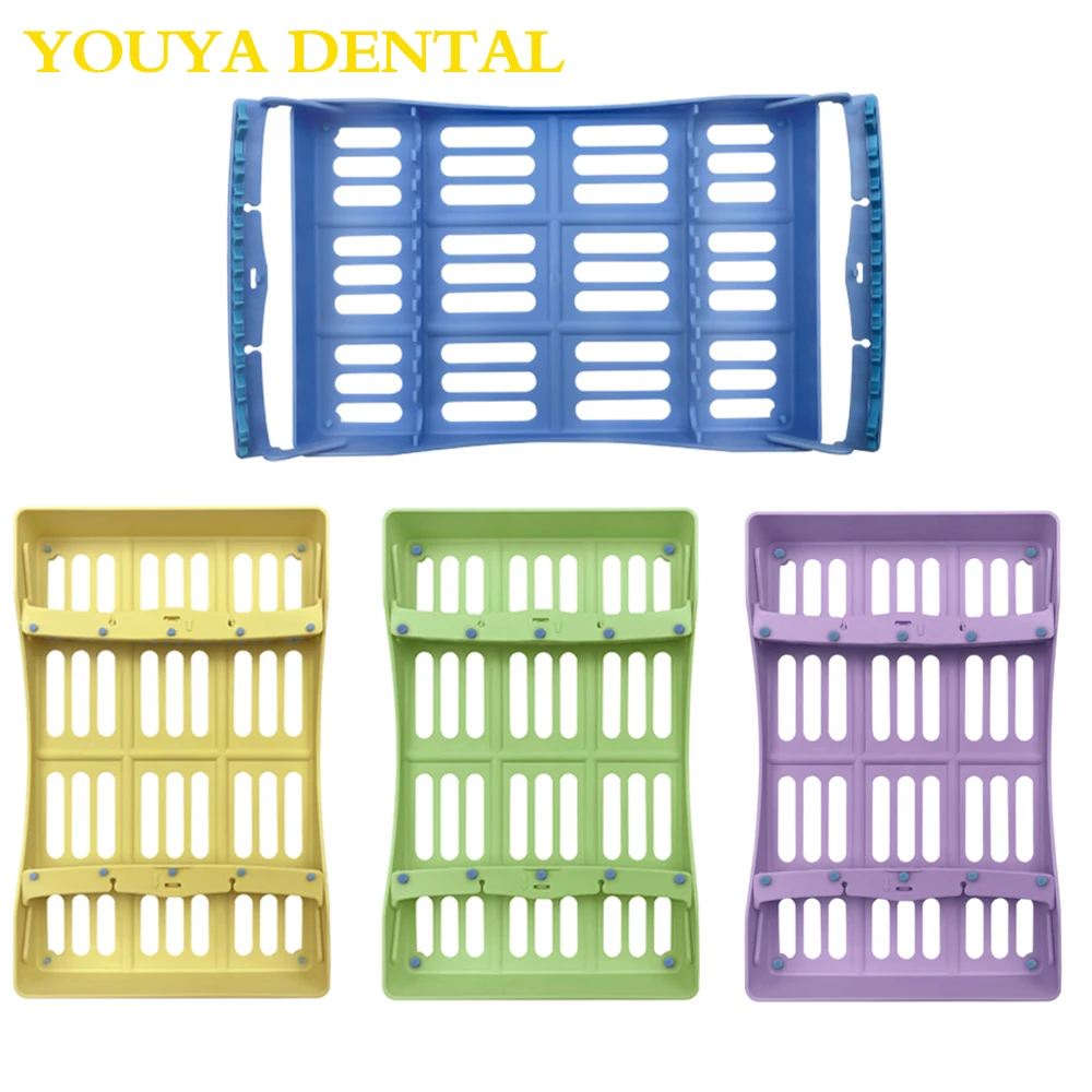 New Dental Instrument Box For 10 Holes Instruments Sterilization Box 135℃ Autoclavable Plastic Dental Instrument Holders 1pcs