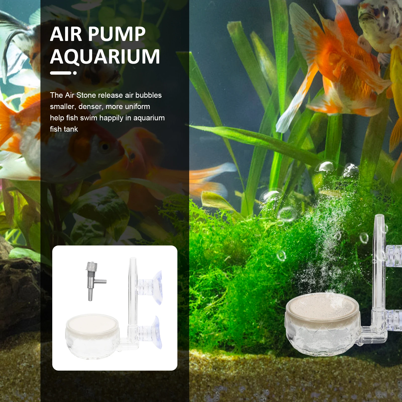 

Ultrafine Air Stone Plastic Bubbler for Aquarium Hydroponics Oxygen Stones Small Size Portable Fish Tank Airstone