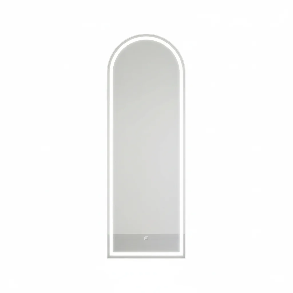 

63"x21" Arched LED Full Length Mirror, Lighted Floor Mirror with Dimming & 3 Color Lighting for Bedroom