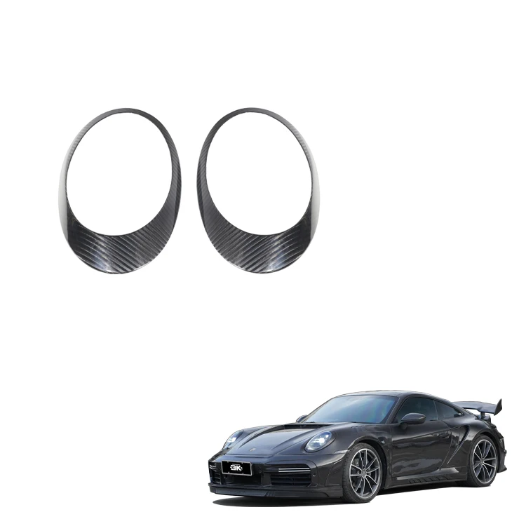 

911 992 Carrera Decorative Trim Accessories Headlight Cover Dry Carbon Fiber Car Light Decorative Cover for Porsche 911 Eyebrow