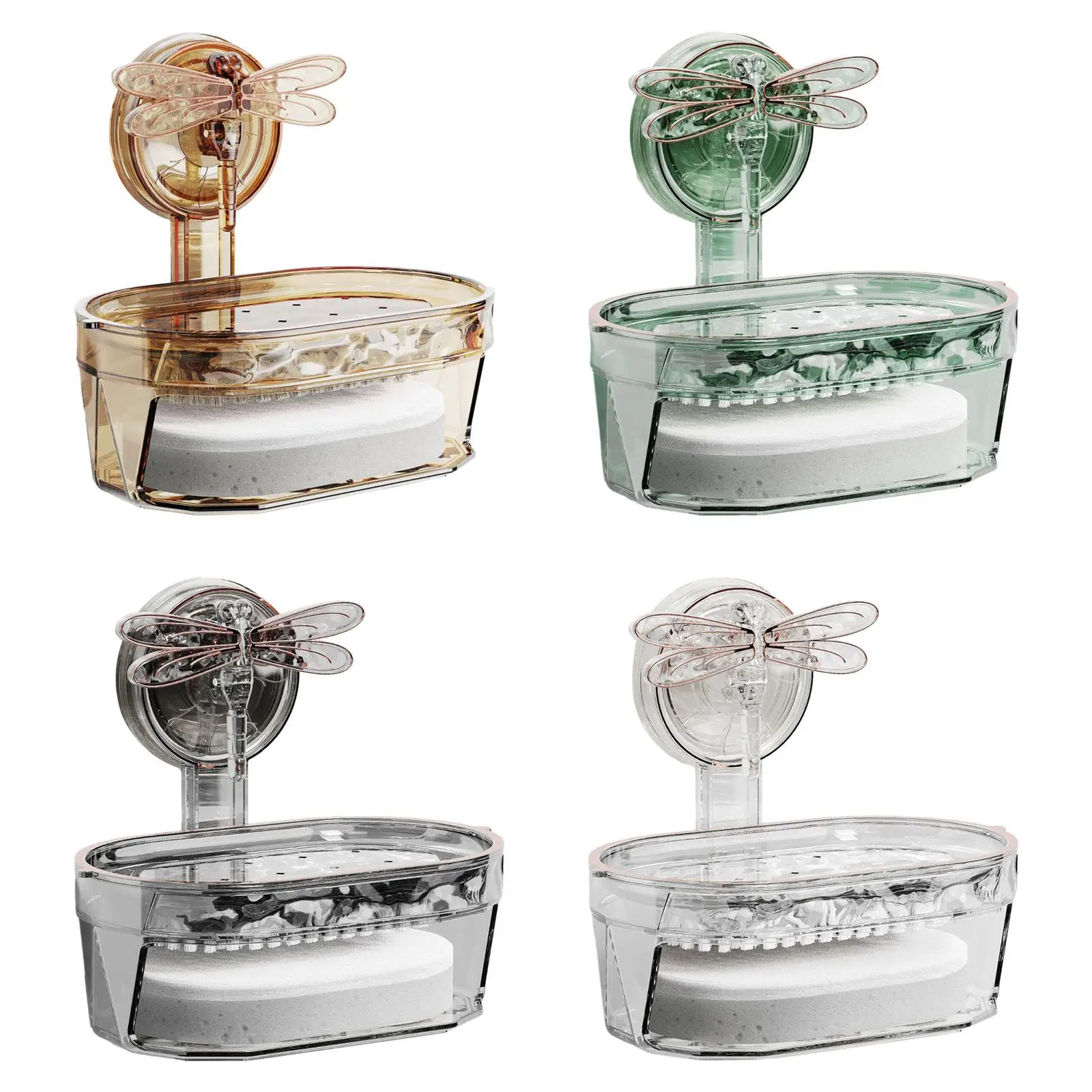 Dragonfly Suction Cup Soap Box Space Saving Creative Soap Container Soap Dish