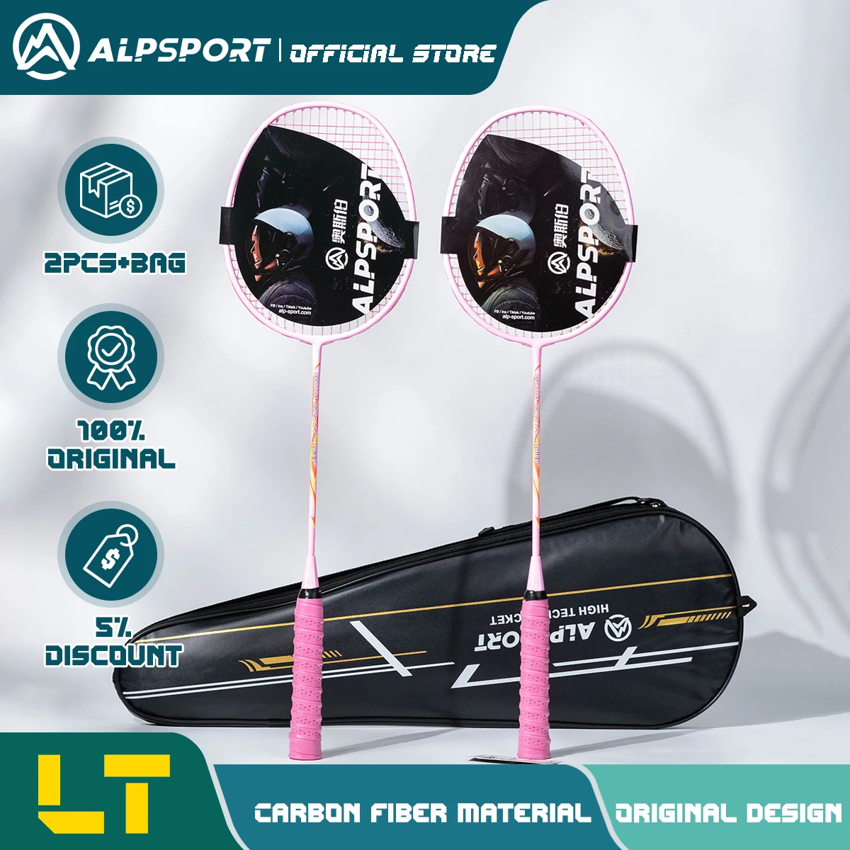 2Pcs Pink sacks