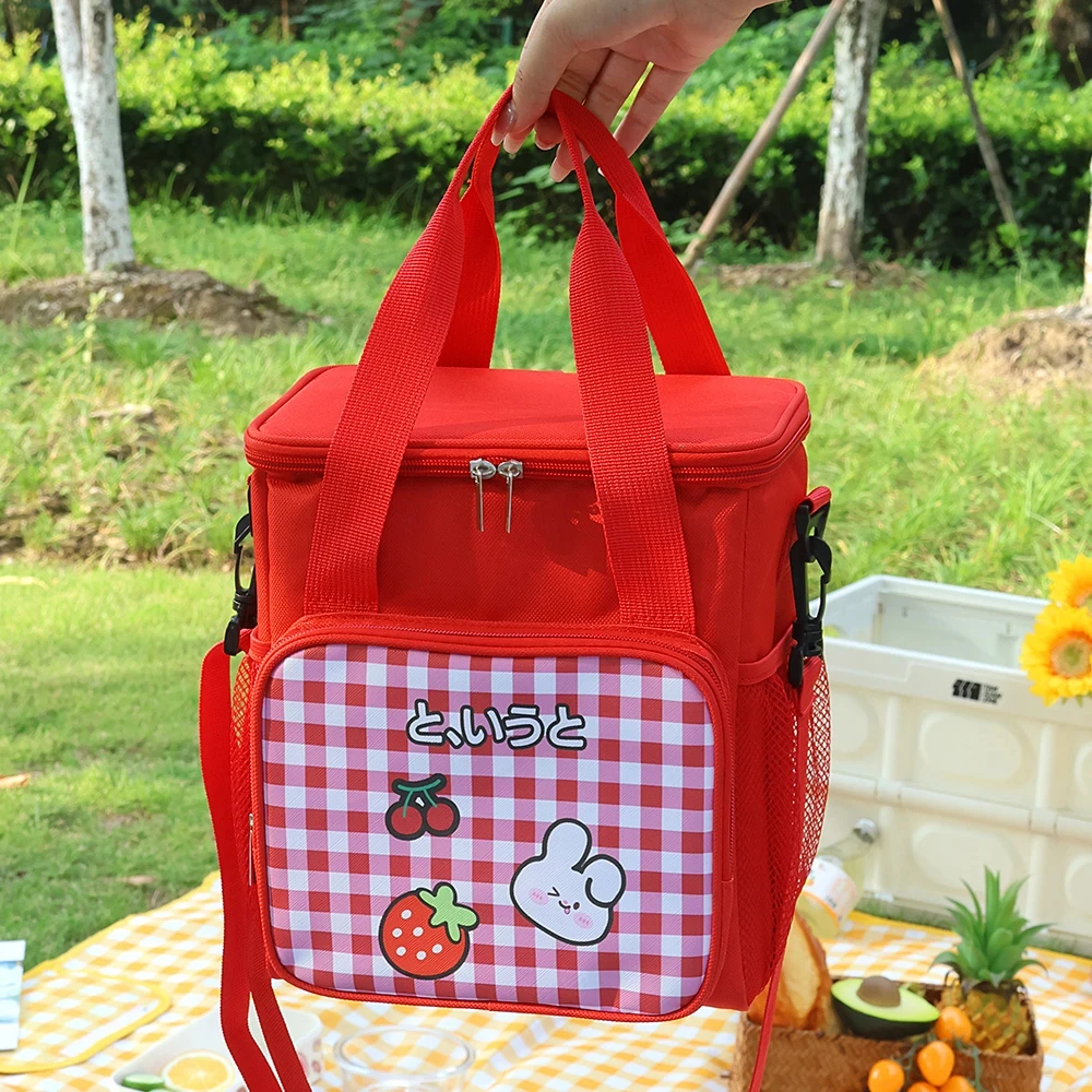 Large Capacity Insulated Thick Aluminum Foil Lunch Box Bag Portable Student Cartoon Style Cartoon Cute Style Food Lunch Package