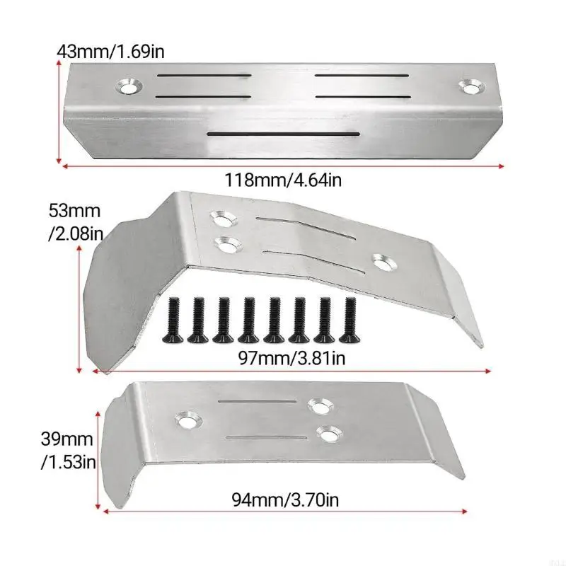 

Remote Control Skid Plate Chassis Model Stainless Steel Car Supplies Skid Guard Board Protective Detachable Parts