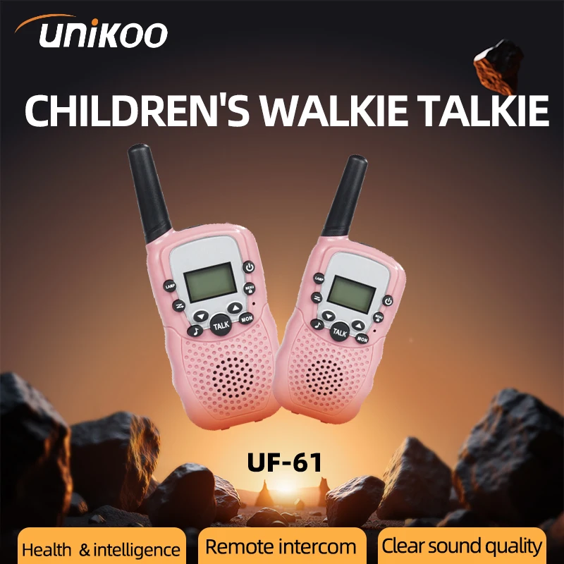 

2 pcs UNIKOO UF61 Wireless Handheld Kids Walkie Talkie Education and Parent-child Interaction Indoor And Outdoor radio Toys
