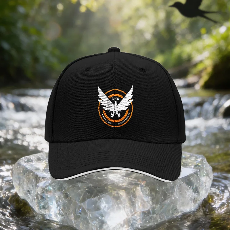 SHD White Phoenix Logo Sandwich Baseball Cap, Unisex, Simple, Lightweight, and Adjustable Outdoor Sun Hat, Ideal Gift for Travel